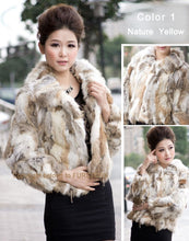 Load image into Gallery viewer, Women's Fur Coats True Natural Rabbit Coats Women's Winter Coats 010120