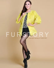 Load image into Gallery viewer, Real Lamb Fur Coat Overcoat Jacket  Long Version Ladies&#39; Top Garment Gilet Winter Dress White Fur Story FS13065