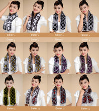 Load image into Gallery viewer, Real REX Rabbit Fur Scarf Wrap Cape Shawl Neck Warmer Women Scarf Flower Decoration FS14509