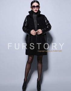 Natural Lamb Fur Coat Genuine Sheep Leather Full Sleeve Jacket