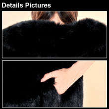 Load image into Gallery viewer, Natural Rex Rabbit Fur Coat with Muskrat Fur Hem Big Fox Collar