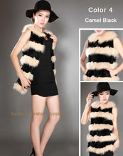 Load image into Gallery viewer, Women&#39;s Natural Rabbit Fur and  Fox Fur Vest Coat Jacket Waistcoat Ladies&#39; Dress Gift