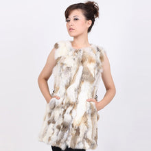 Load image into Gallery viewer, Natural Rabbit Fur Vest Waitcoat Jacket Coat