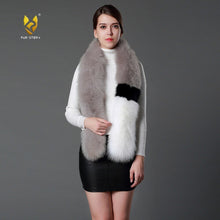 Load image into Gallery viewer, Women's Real Fox Fur Scarf Lady Fashion Winter Warm Shawl Patchwork 16756