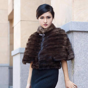 Genuine Mink fur shawl poncho stole cape wrap high-quality Mink fur highly recommend FS070317
