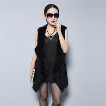 Load image into Gallery viewer, Natural Fur Vest Top Quality Authentic Mink Vest Female Natural Gilet Waistcoat