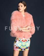 Load image into Gallery viewer, Winter Women&#39;s Real Fox Fur Coat Three Quarter Sleeve Furry Jackets