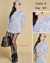 Load image into Gallery viewer, Real Lamb Fur Coat Overcoat Jacket  Long Version Ladies&#39; Top Garment Gilet Winter Dress White Fur Story FS13065