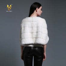 Load image into Gallery viewer, Women&#39;s Genuine Mink Fur Coat Women Bat Sleeved Coat for Women 16143