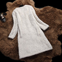 Load image into Gallery viewer, Women&#39;s Genuine Knitted Mink Fur Coat Long Coat Cardigan Female 16166