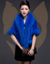 Load image into Gallery viewer, Natural Mink Coat Female with Big Fox Fur Collar Winter Jacket Women 15116