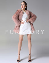 Load image into Gallery viewer, Women&#39;s Real Fox Fur Coat Long Sleeve Natural Color Fur Overcoat Women