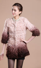 Load image into Gallery viewer, Real Lamb Fur Coat Jacket Overcoat Womens&#39; Dress Ladies&#39; Dress Winter Coat  Garment Top Dress Beatiful Color Fur Story FS13036
