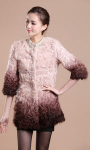 Real Lamb Fur Coat Jacket Overcoat Womens' Dress Ladies' Dress Winter Coat  Garment Top Dress Beatiful Color Fur Story FS13036
