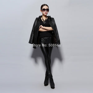 Genuine Sheep Leather Coat Top Quality Leather Jacket  Women Overcoat