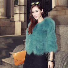 Load image into Gallery viewer, Winter Women&#39;s Natural Fur Coat Color Optional Three Quarter Sleeve