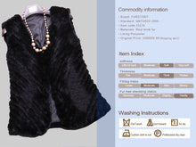 Load image into Gallery viewer, Classical Style Women&#39;s Twill Knitted Mink Fur Vest Real Fur Vest Female Free Shipping Fur Story FS15216