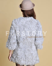 Load image into Gallery viewer, Real Lamb Fur Coat Overcoat Jacket  Long Version Ladies&#39; Top Garment Gilet Winter Dress White Fur Story FS13065