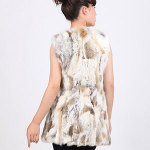 Natural Rabbit Fur Vest Waitcoat Jacket Coat