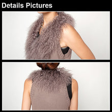 Load image into Gallery viewer, Natural Mongolia Lamb Fur Vest Wool Vest Jacket Coat Commuter Style Big Lamb Fur