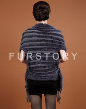 Load image into Gallery viewer, Knitted Natural Rabbit Fur Vest Double Wear Design Spring Autumn Tunic Waistcoat