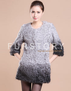Real Lamb Fur Coat Jacket Overcoat Womens' Dress Ladies' Dress Winter Coat  Garment Top Dress Beatiful Color Fur Story FS13036