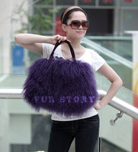 Load image into Gallery viewer, Cute Handbag Real Mongolia Lamb Wool Fur Bag Handbag Large Size 040501
