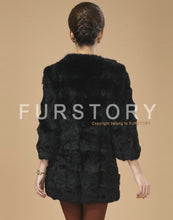 Load image into Gallery viewer, Real Rabbit Head Fur Coat Overcoat Jacket Womens&#39; Top Garment Gilet Winter Dress Long Version Fur Story FS13017