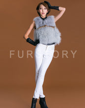 Load image into Gallery viewer, Natural Fox Fur +lamb Fur Vest Raccoon Decoration Waistcoat Jacket