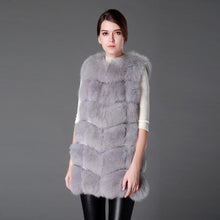 Load image into Gallery viewer, Women&#39;s Genuine Rabbit Fur Vest long style garment Women 15207