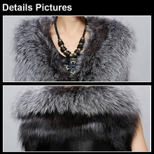 Load image into Gallery viewer, Women&#39;s Natural Fox Fur Vest with Genuine Sheep Leather Back Street Style