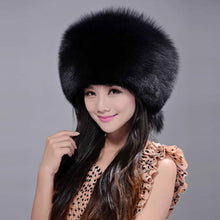 Load image into Gallery viewer, Fur Story FS13609 Women&#39;s Genuine Fox Fur Hat Women Ears Warmer Headdress Women Hat