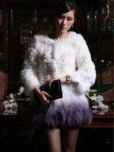 Load image into Gallery viewer, Real Lamb Fur Coat with Fox Fur Hem Jacket Overcoat Womens&#39; Dress Garment Gilet Fur Story FS13037
