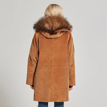 Load image into Gallery viewer, FS17147 Women spring winter Parka Fashion Coat with Real Rabbit Fur inside Warm Jacket with Real fur Hood Fur Story