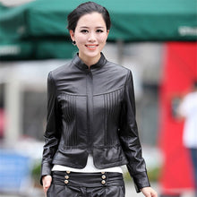 Load image into Gallery viewer, Genuine Sheep Leather Jacket  Coat Outerwear Windbreak Lamb Leather Blazer Overcoat