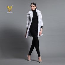 Load image into Gallery viewer, Women's Genuine Mink Fur Coat Women With Suit Collar Warm Long Overcoat  16047
