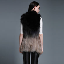 Load image into Gallery viewer, Women&#39;s Long Real Raccoon Fur Vest Cocoon Style Gilet Gradient Color Female Waistcoat 15292