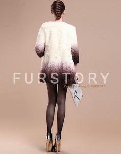 Real Lamb Fur Coat Jacket Overcoat Womens' Dress Ladies' Dress Winter Coat  Garment Top Dress Beatiful Color Fur Story FS13036
