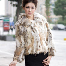 Load image into Gallery viewer, Women's Fur Coats True Natural Rabbit Coats Women's Winter Coats 010120