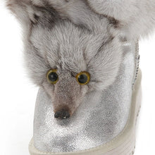 Load image into Gallery viewer, Winter Genuine Cow Leather Shoes Snow Boots Real Fox Fur  Warmer Increased Women Boots Shoes FS14901