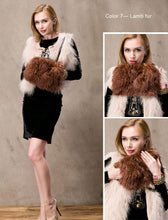 Load image into Gallery viewer, Shoulder Bag Real Fox Fur Bag Raccoon Fur Lamb Fur Handbag Totes FS14401