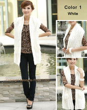 Load image into Gallery viewer, Women&#39;s Knitted Natural Rabbit Fur Vest Casual Waist Coat