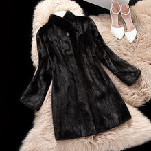 Load image into Gallery viewer, Women&#39;s Genuine Mink Fur Coat Women Jacket Long Overcoat Fur Story FS16179