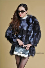 Load image into Gallery viewer, Real Silver Fox Fur Coat Overcoat Garment Jacket Full Sleeve Winters&#39; Coat