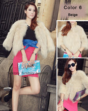 Load image into Gallery viewer, Winter Women&#39;s Natural Fur Coat Color Optional Three Quarter Sleeve