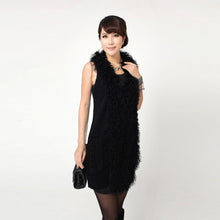 Load image into Gallery viewer, Natural Mongolia Lamb Fur Vest Wool Vest Jacket Coat Commuter Style Big Lamb Fur