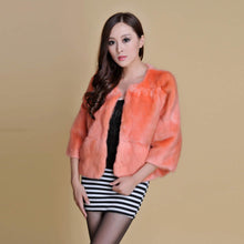 Load image into Gallery viewer, Natural Fur Women&#39; Muskrat  Jacket Short Version Winter Outwear Luxury Natural Fur Coat Female