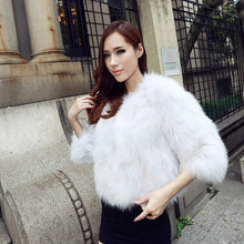 Load image into Gallery viewer, Winter Women&#39;s Natural Fur Coat Color Optional Three Quarter Sleeve