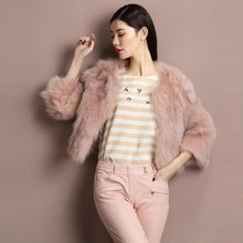 Load image into Gallery viewer, Winter Women&#39;s Natural Fur Coat Color Optional Three Quarter Sleeve