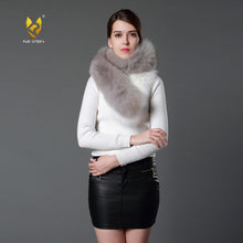 Load image into Gallery viewer, Women's Real Fox Fur Scarf Lady Fashion Winter Warm Shawl Patchwork 16756